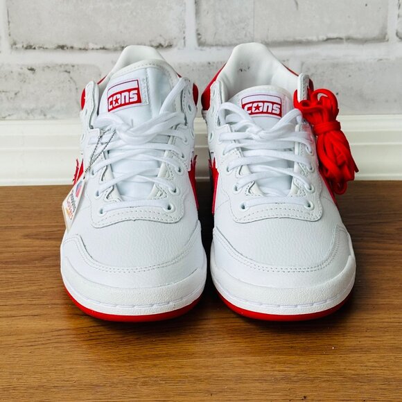 ⭐Converse Fastbreak Pro Mid Leather Sz 5.5 Men's Shoes Sneaker White Red A10200C - Picture 3 of 9